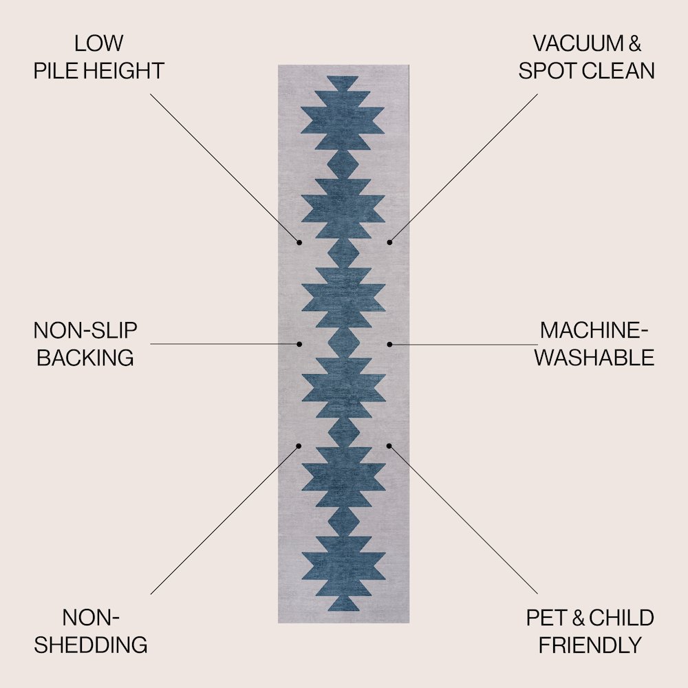 Chayton Minimalist Geometric Machine-Washable Area Rug. Picture 3