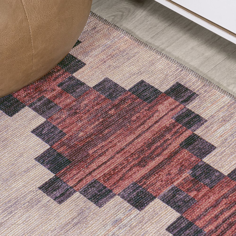 Timantii Modern Trellis Kilim Area Rug. Picture 4