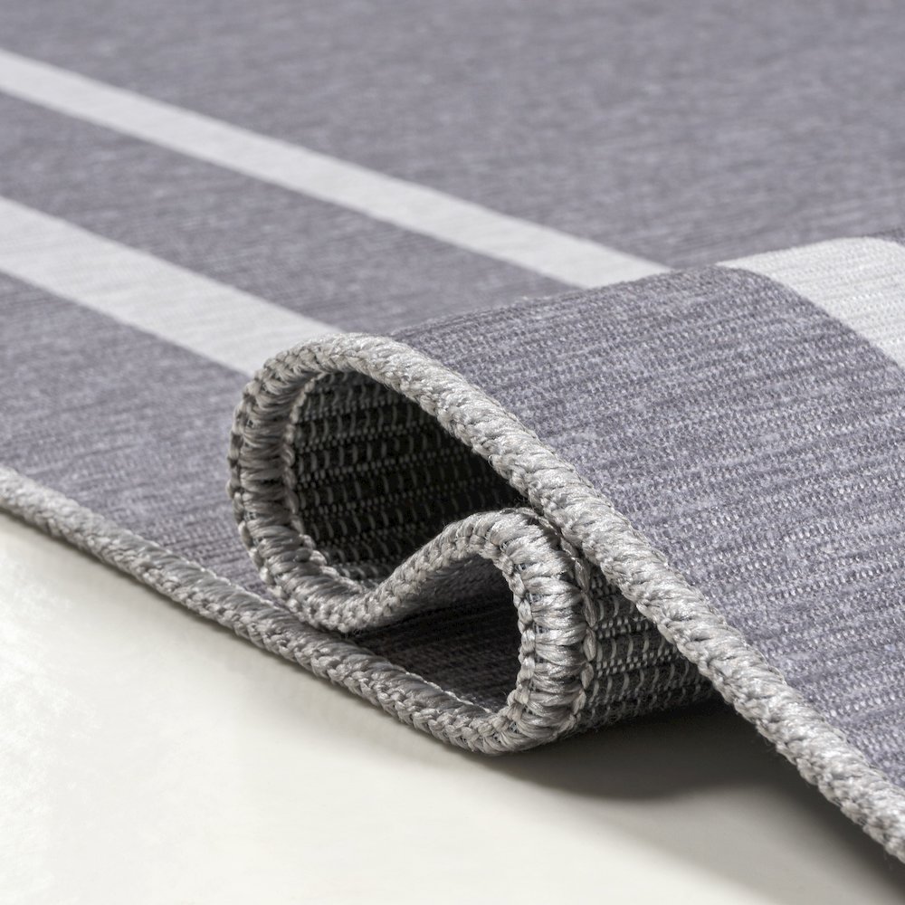 Sloane Classic 2-Stripe Border Washable Area Rug. Picture 5