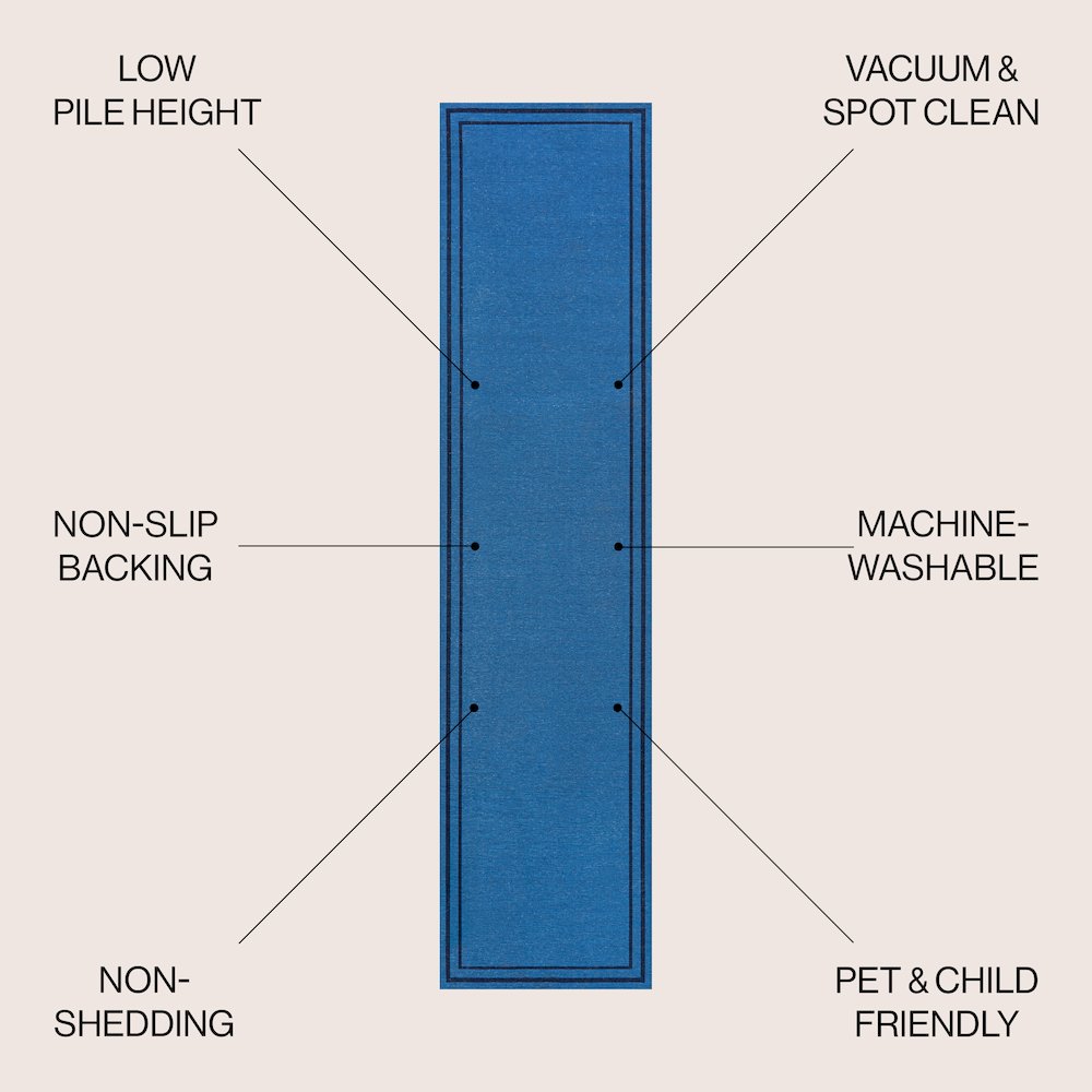 Sloane Classic 2-Stripe Border Washable Area Rug. Picture 3