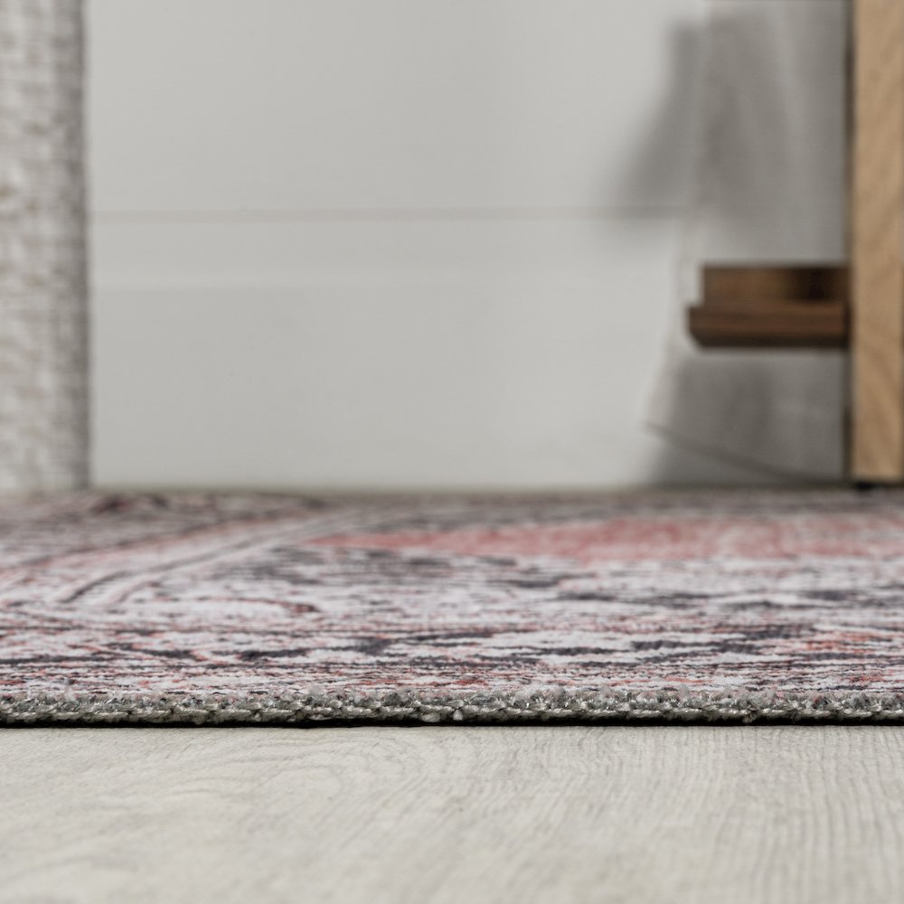 Bausch Bohemian Distressed Chenille Machine-Washable Area Rug. Picture 9