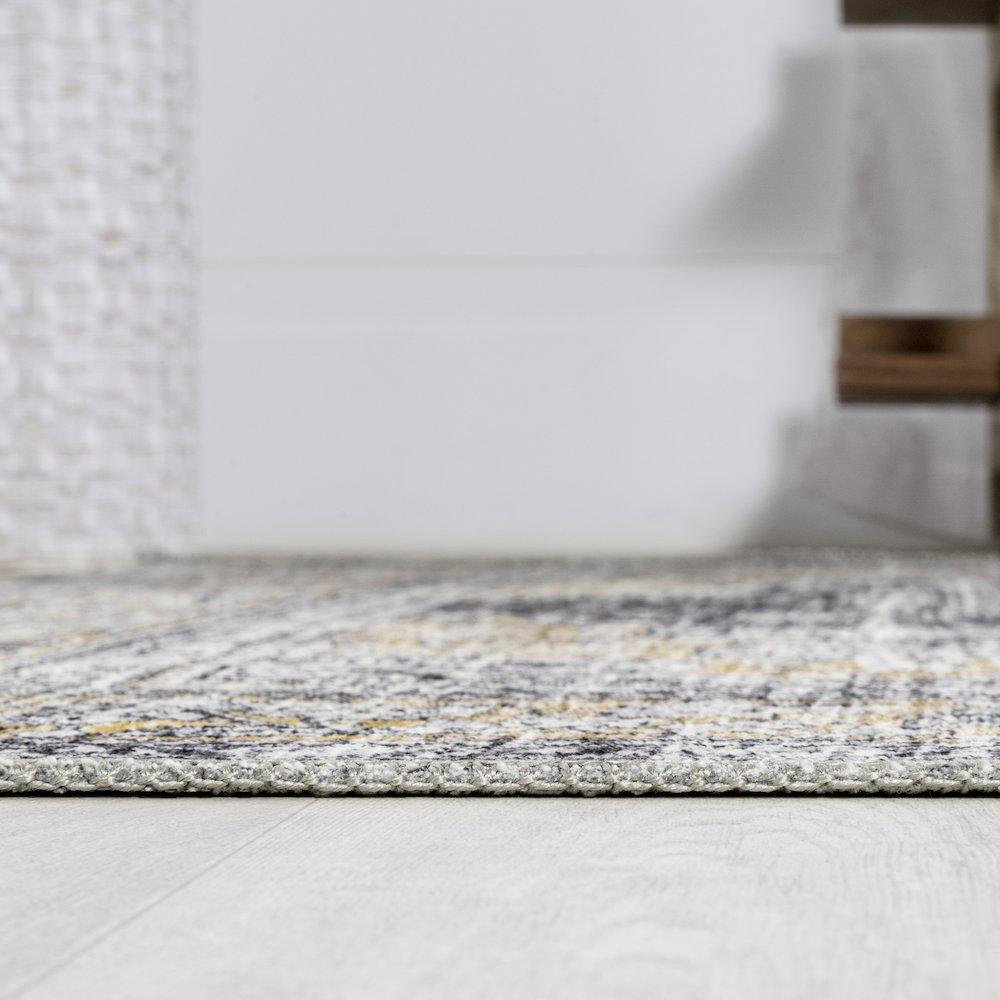 Bausch Bohemian Distressed Chenille Machine-Washable Area Rug. Picture 9