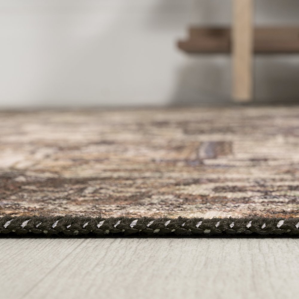 Chapell Chenille Mid-Century Medallion Machine-Washable Area Rug. Picture 9