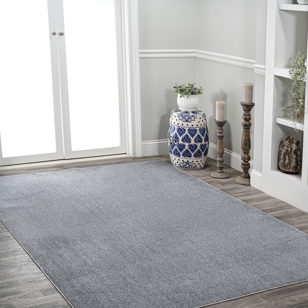 Twyla Classic Solid Low-Pile Machine-Washable Area Rug. Picture 3