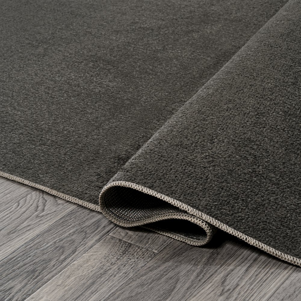 Twyla Classic Solid Low-Pile Machine-Washable Runner Rug. Picture 4