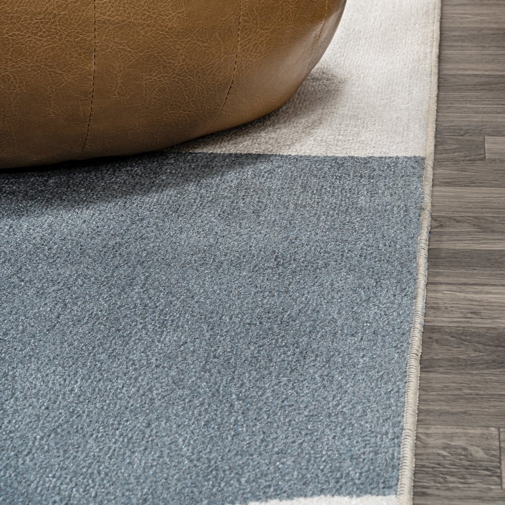 Slinger Modern Contemporary Collage Machine-Washable Runner Rug. Picture 3