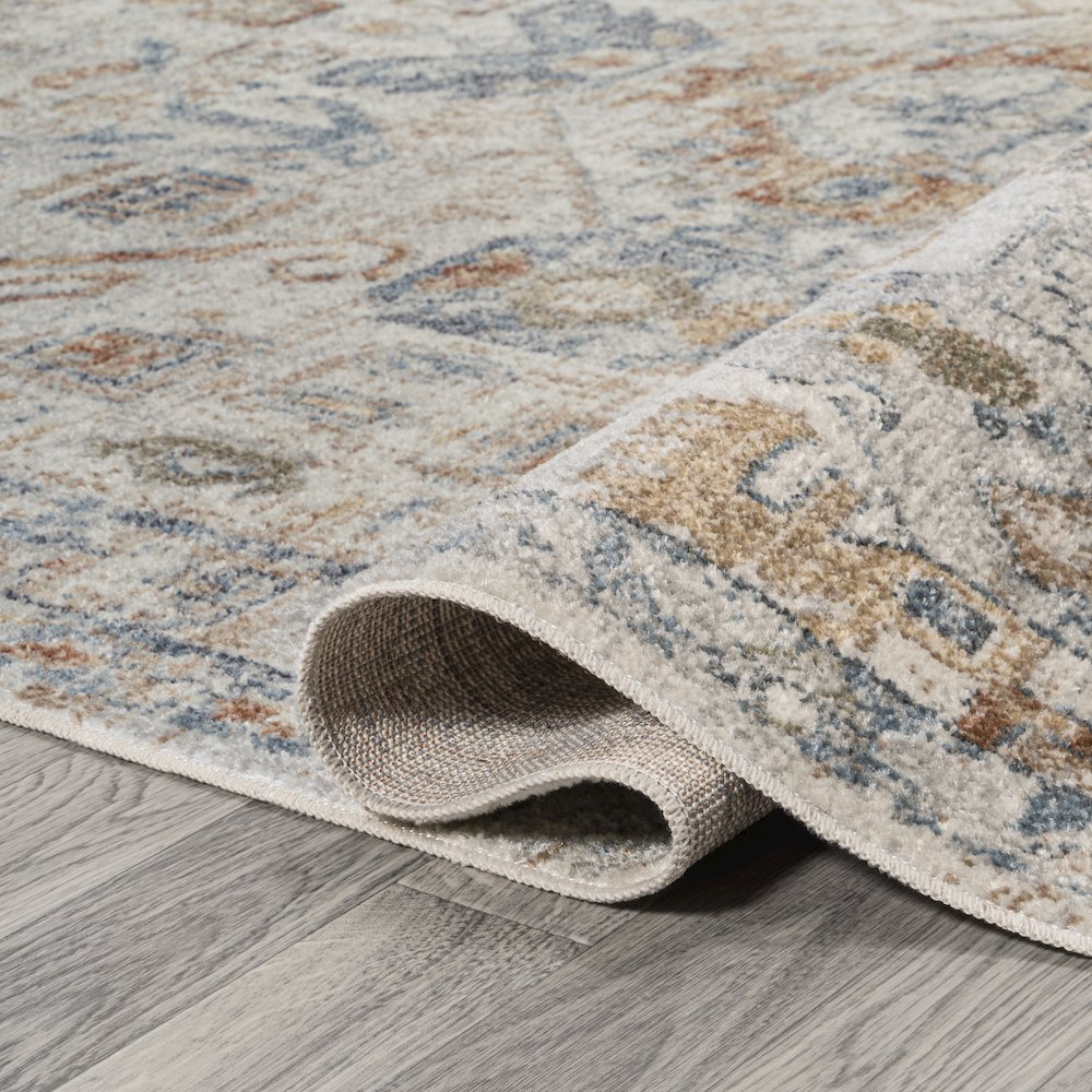 Shaemus Bohemian Medallion Low-Pile Machine-Washable Runner Rug. Picture 4