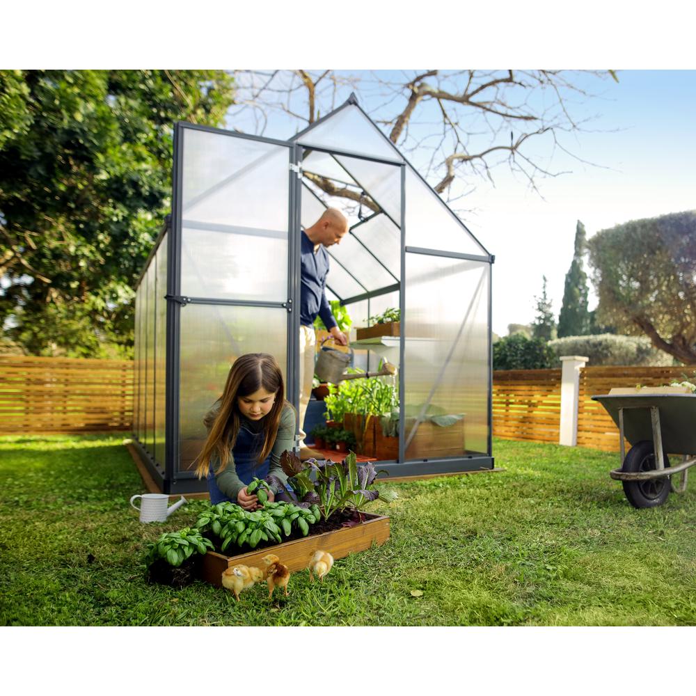 Mythos 6' x 8' Greenhouse - Silver. Picture 35