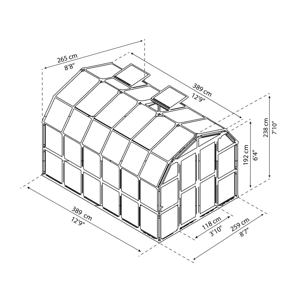 Grand Gardener 8' x 12' Greenhouse - Twin Wall. Picture 21