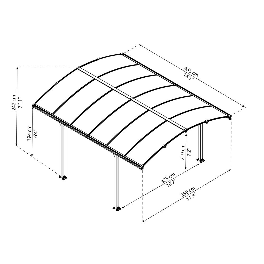 Arcadia 4300 12' x 14' Carport. Picture 3