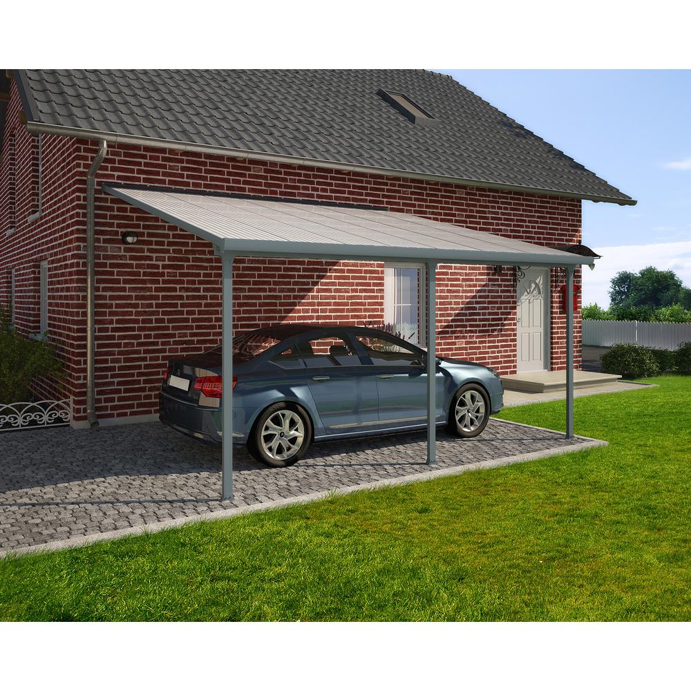 Feria 10' x 14' Patio Cover - Gray/Clear. Picture 8