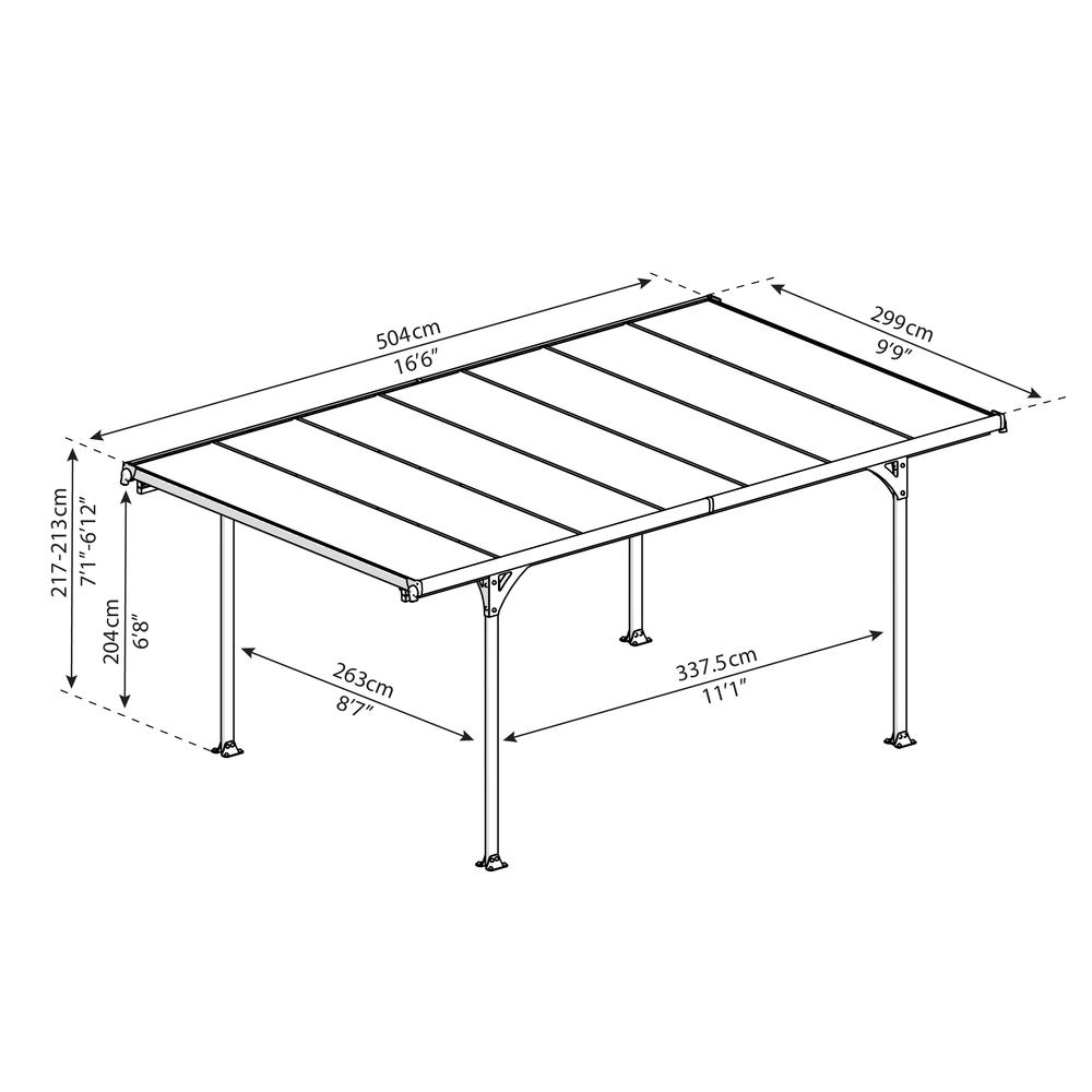Verona 5000 10' x 16' Carport. Picture 3