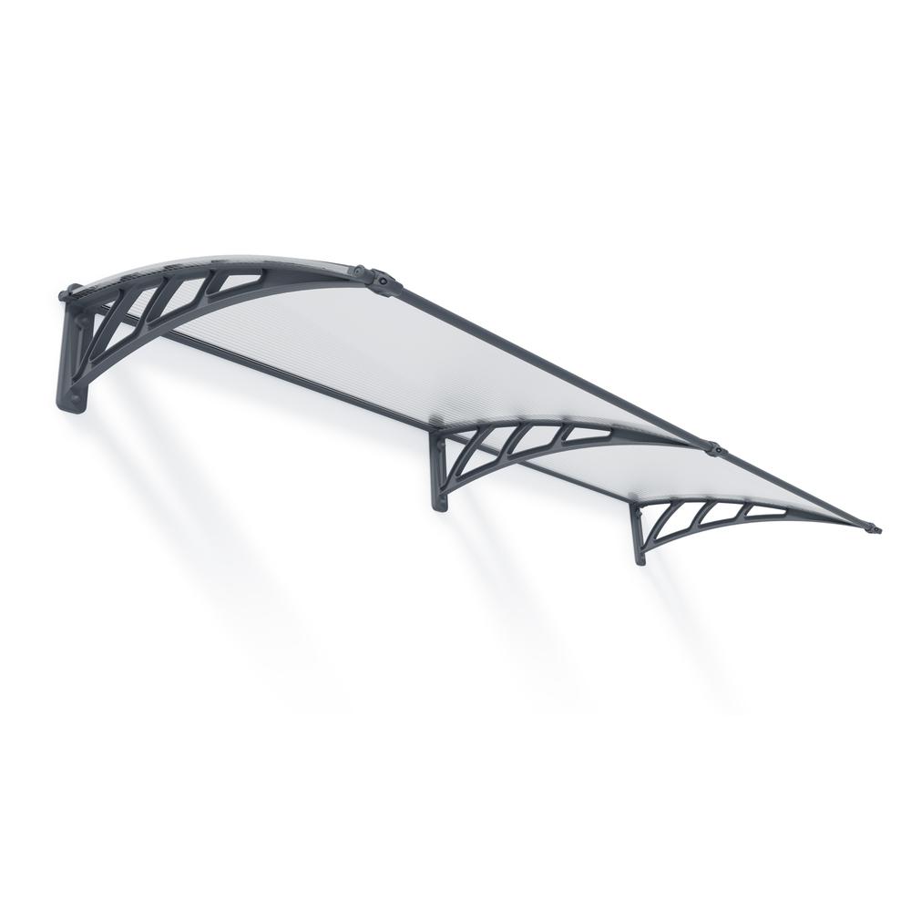 Neo 2360 8' x 3' Awning - Gray/Clear. Picture 1