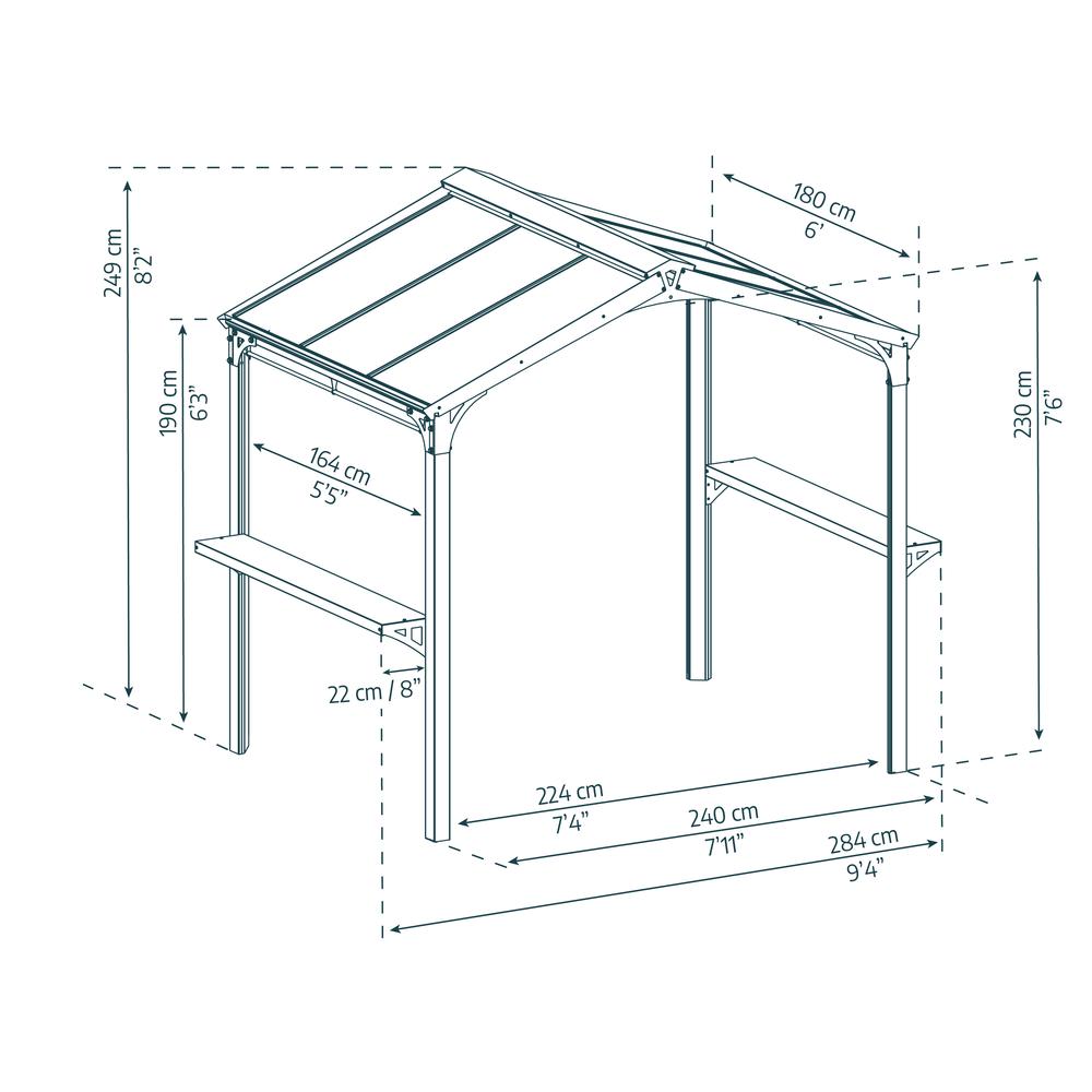 Austin 6' x 8' Grill Gazebo. Picture 19