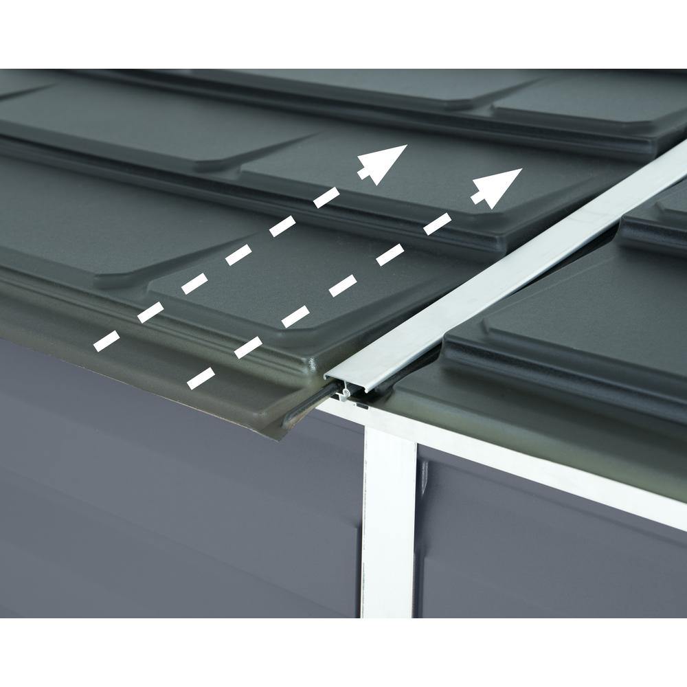 SkyLight 4' x 6' Lean-To Shed - Gray. Picture 9