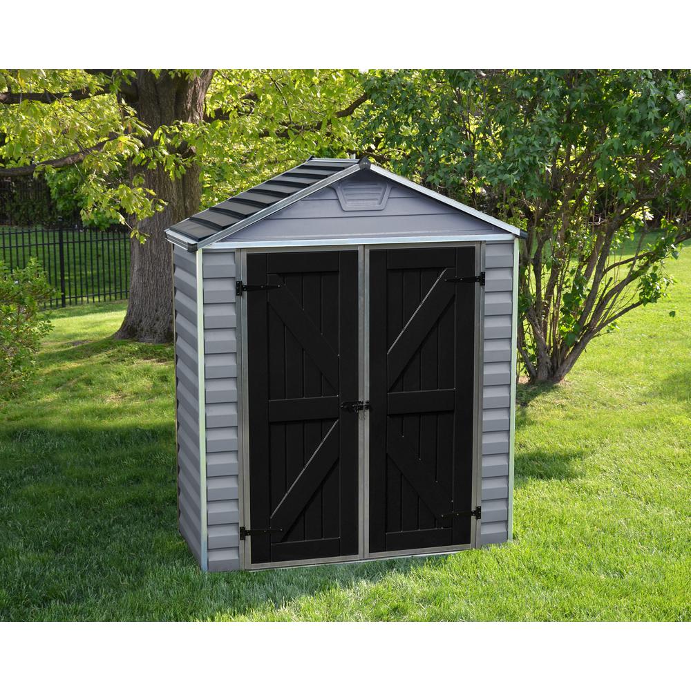 SkyLight 6' x 3' Shed - Gray. Picture 14
