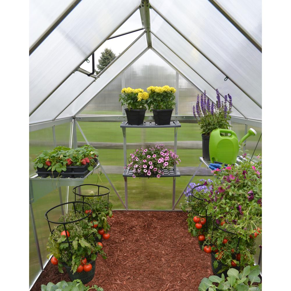 Mythos 6' x 8' Greenhouse - Silver. Picture 13