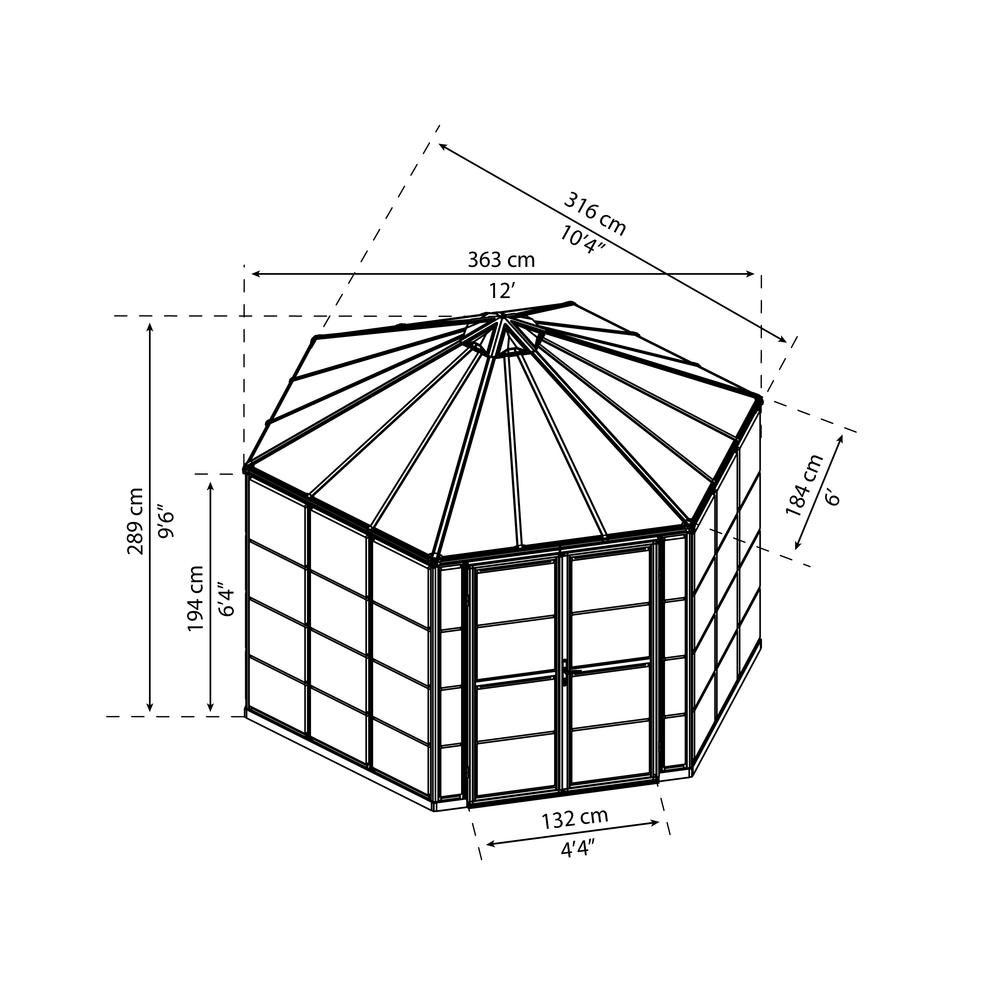 Oasis Hex 12' Greenhouse. Picture 13