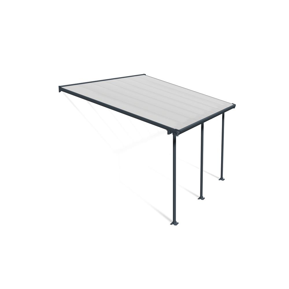 Feria 10' x 14' Patio Cover - Gray/Clear. Picture 1