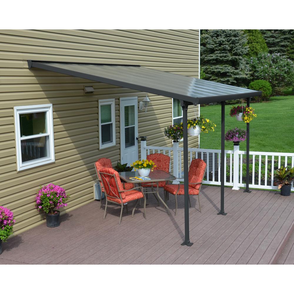 Feria 10' x 14' Patio Cover - Gray/Clear. Picture 12
