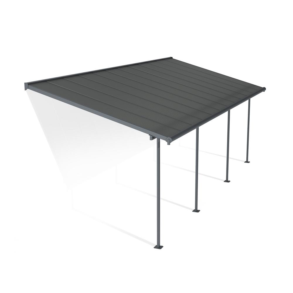 Sierra 10' x 24' Patio Cover - Gray/Bronze. Picture 1