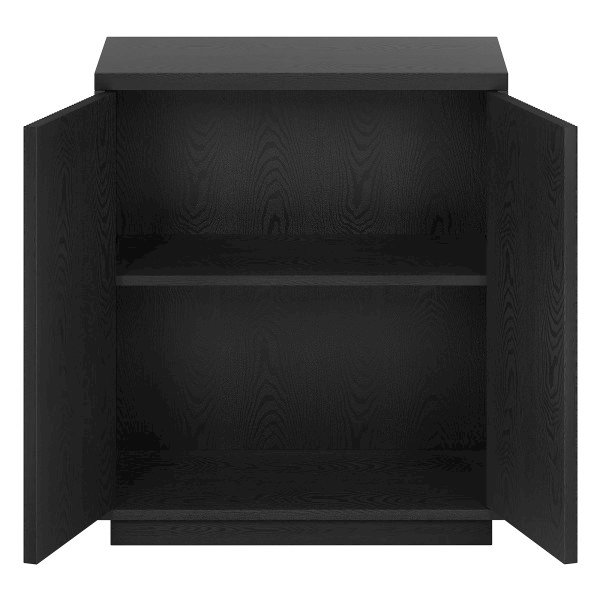 Alston 28" Wide Rectangular Accent Cabinet in Black Grain. Picture 2