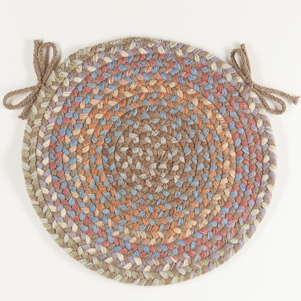 Bar Harbor Mocha Multi 15" Chair Pad. Picture 1