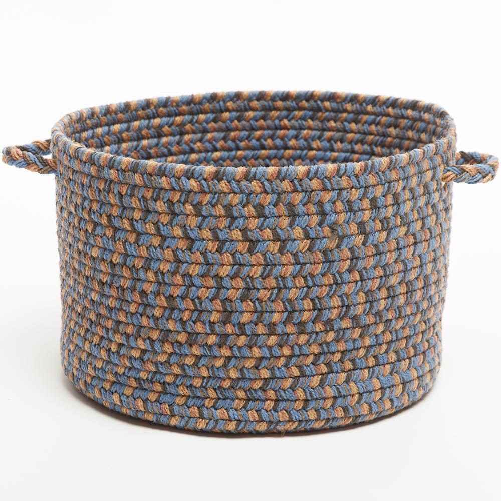 Camden Denim Blue Tweed 10" x 8" Basket. Picture 1