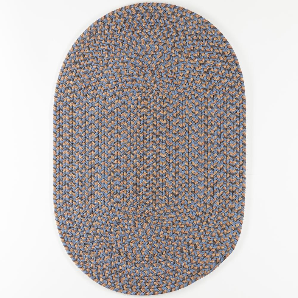 Camden Denim Blue Tweed 4X6 Oval. Picture 6