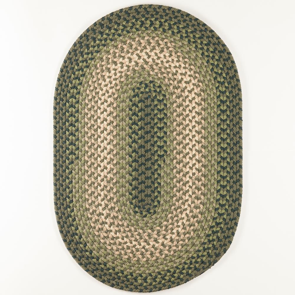 Twin River Green Multi 7X9 Oval. Picture 1