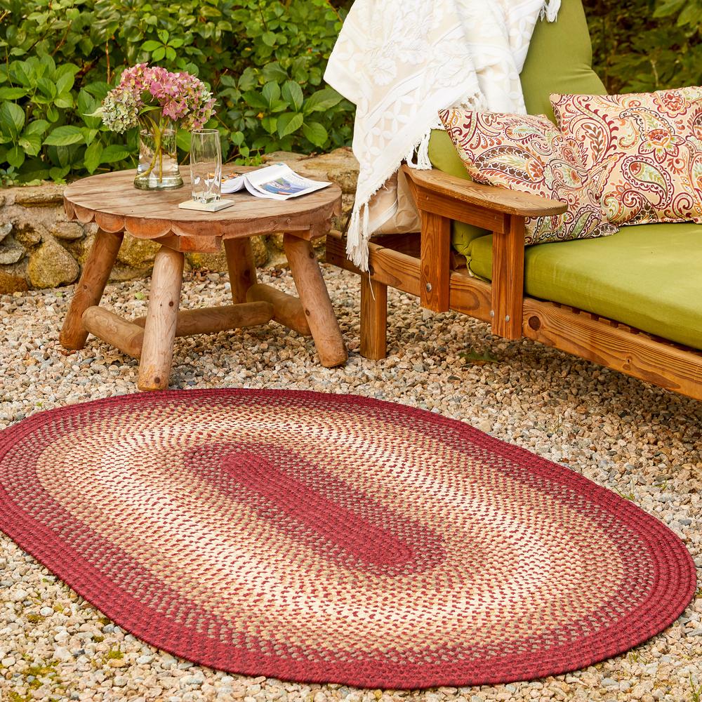 Twin River Red Multi 5X8 Oval. Picture 5
