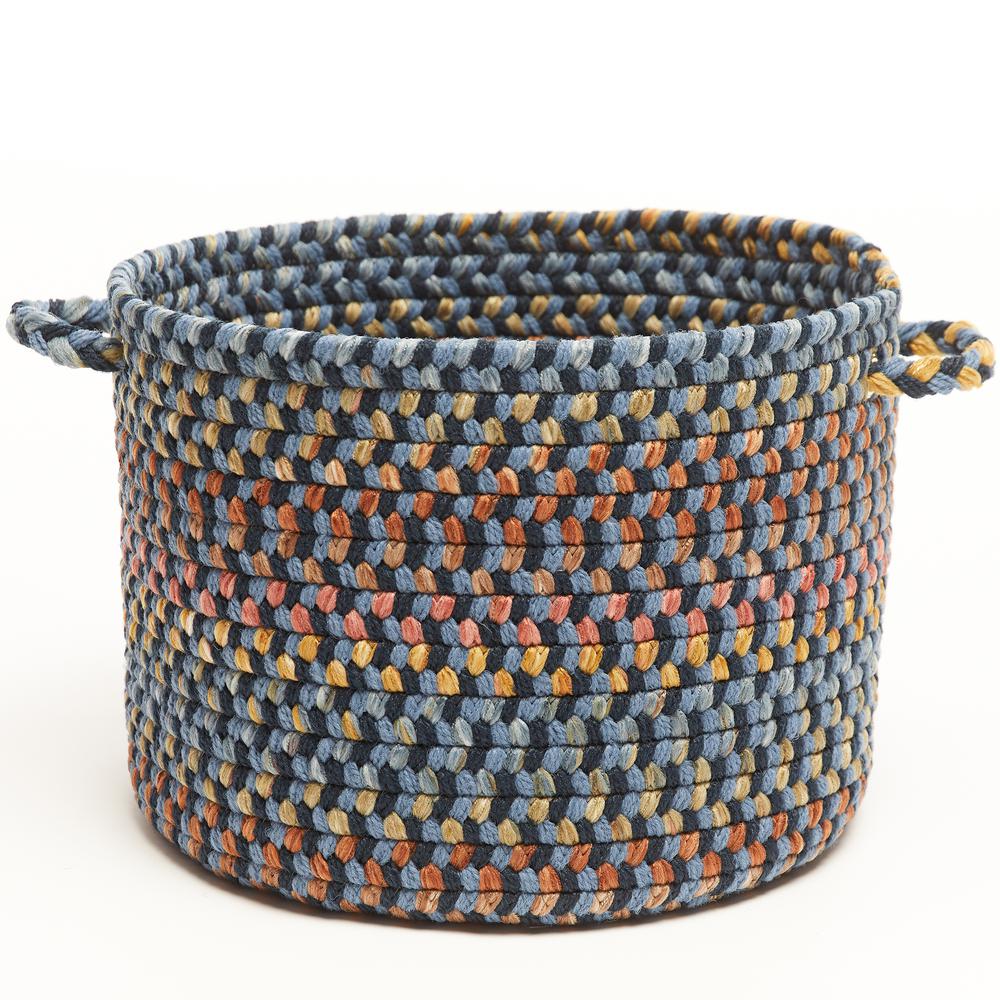 Woodstock Indigo Multicolor 14" x 10" Basket. Picture 1