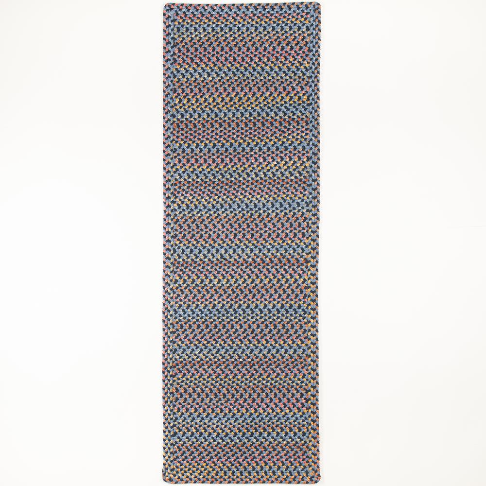 Woodstock Indigo Multicolor 2X8 Rect-Runner. Picture 1