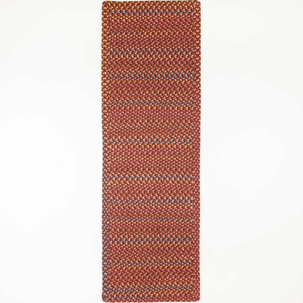 Woodstock Maroon Multicolor 2X8 Rect-Runner. Picture 1