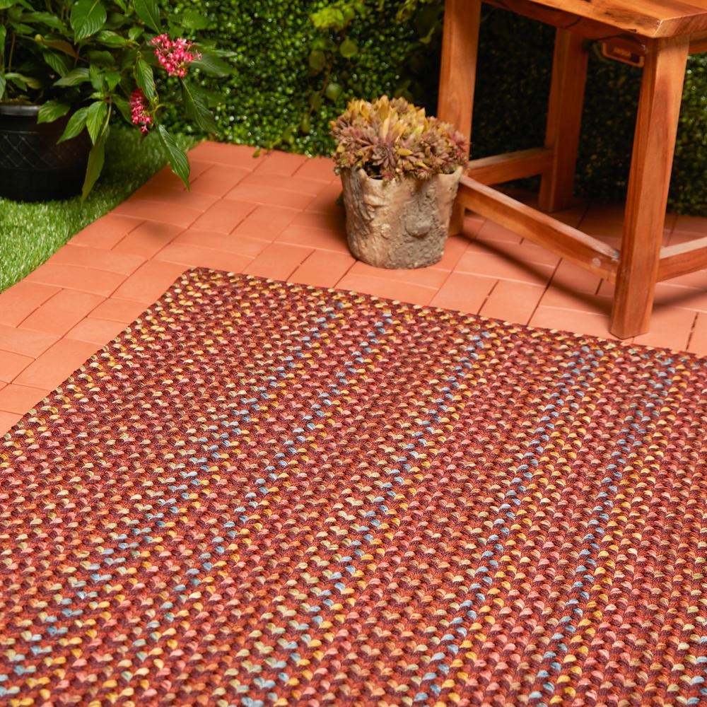 Woodstock Maroon Multicolor 7X9 Rectangle. Picture 4