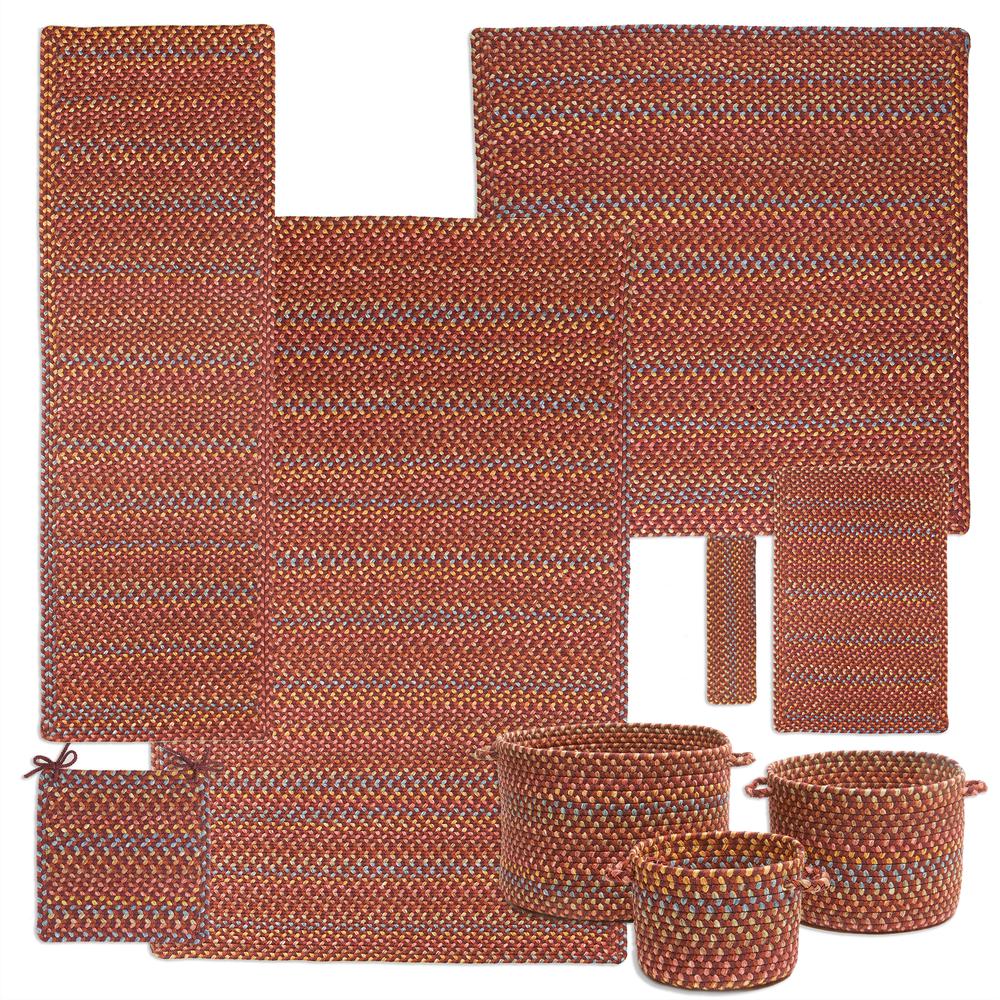 Woodstock Maroon Multicolor 8X11 Rectangle. Picture 3