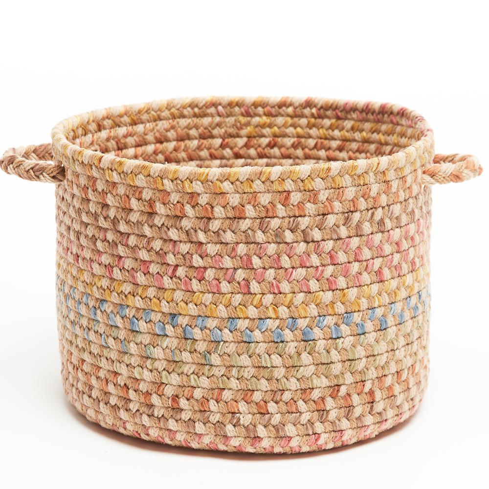 Woodstock Khaki Multicolor 18" x 12" Basket. Picture 1