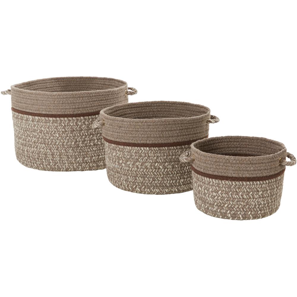 Casual Comfort Mocha Banded 10" x 8" Basket. Picture 2