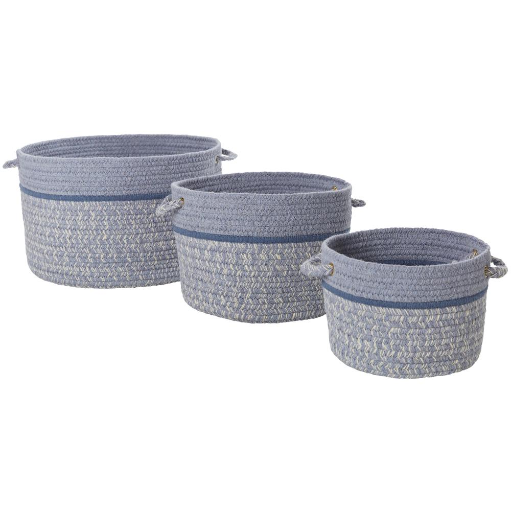 Casual Comfort Sunrise Blue Banded 10" x 8" Basket. Picture 2