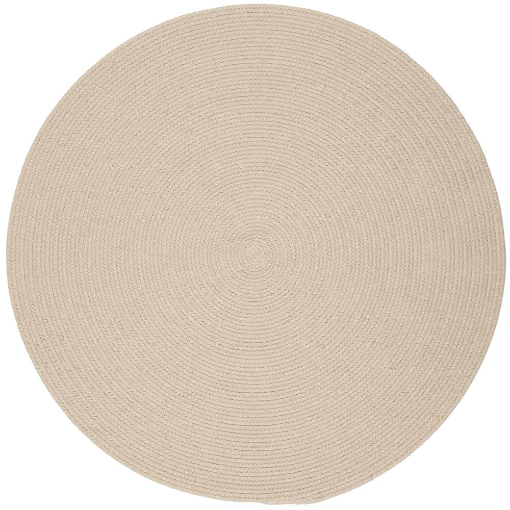 Happy Braids Solid Sand Beige 6' Round. Picture 1