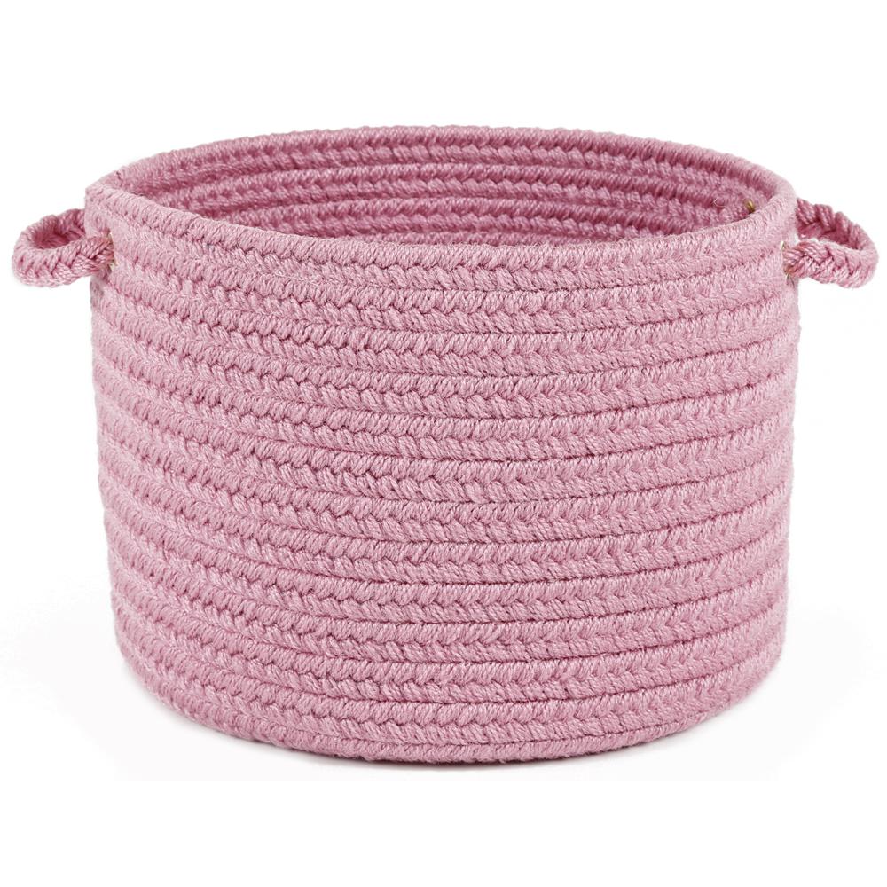 Happy Braids Solid Pink 14" x 10" Basket. Picture 1