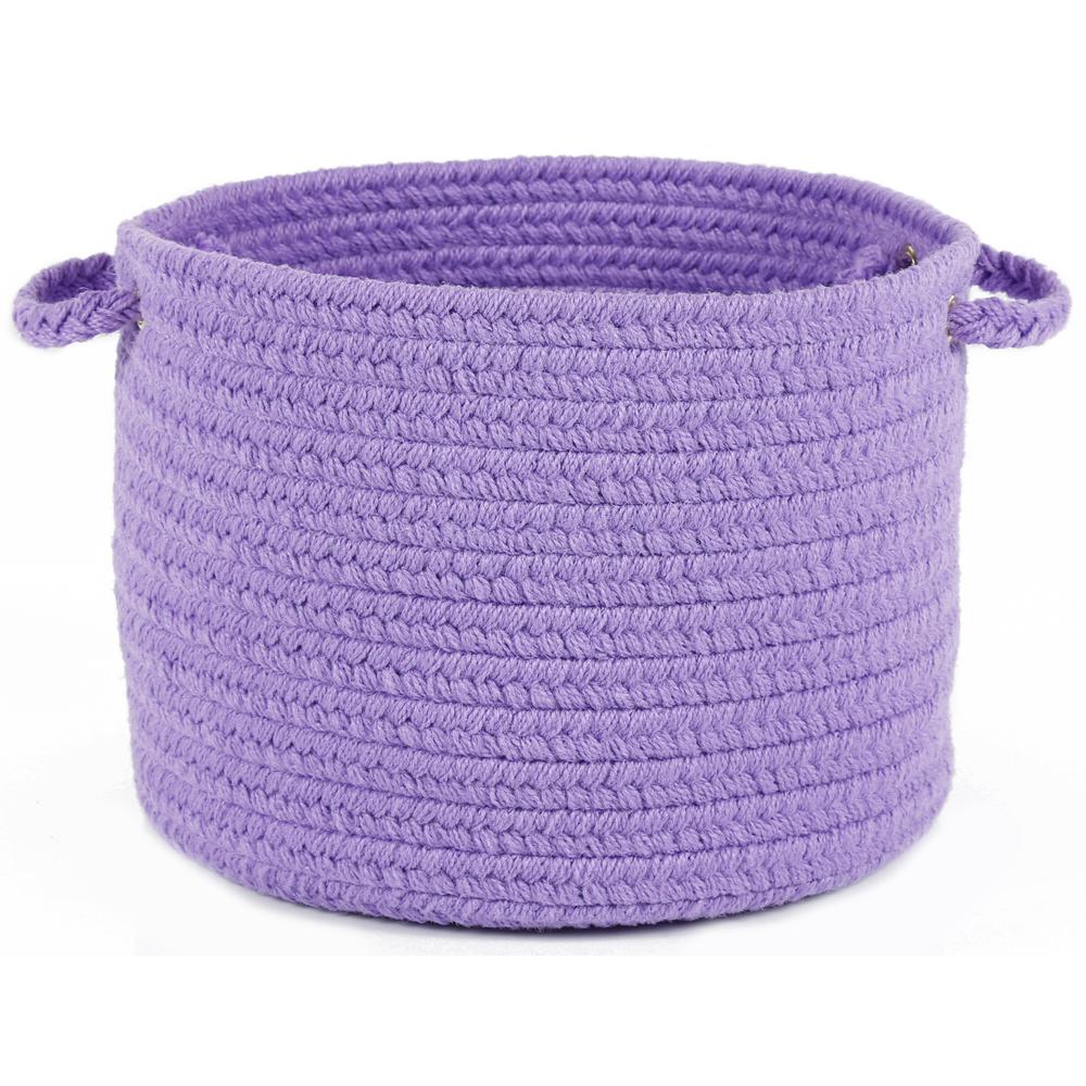 Happy Braids Solid Violet 14" x 10" Basket. Picture 1