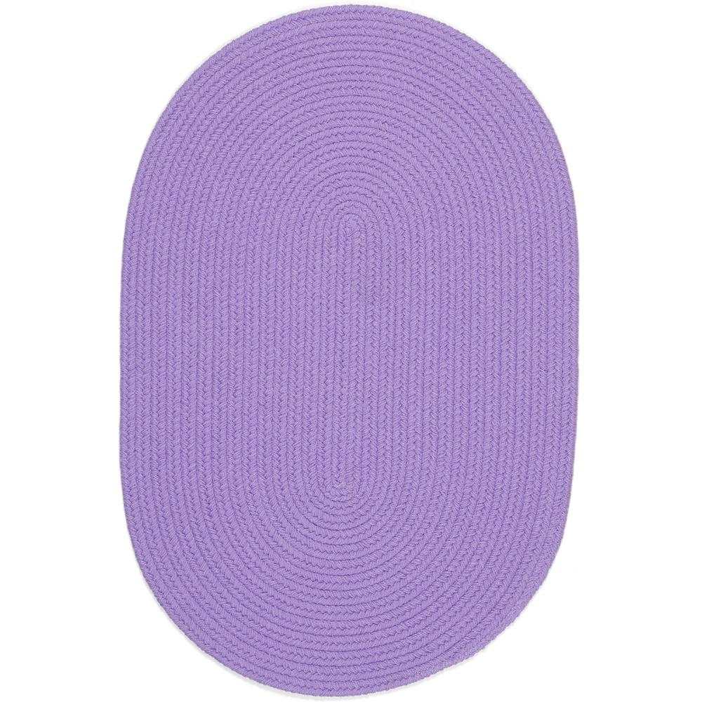Happy Braids Solid Violet 3X5 Oval. Picture 1