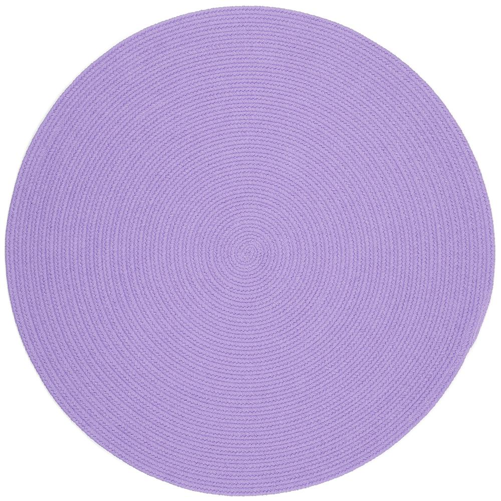 Happy Braids Solid Violet 6' Round. Picture 1