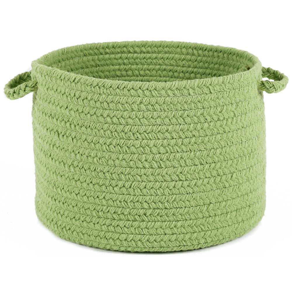 Happy Braids Solid Lime 14" x 10" Basket. Picture 1