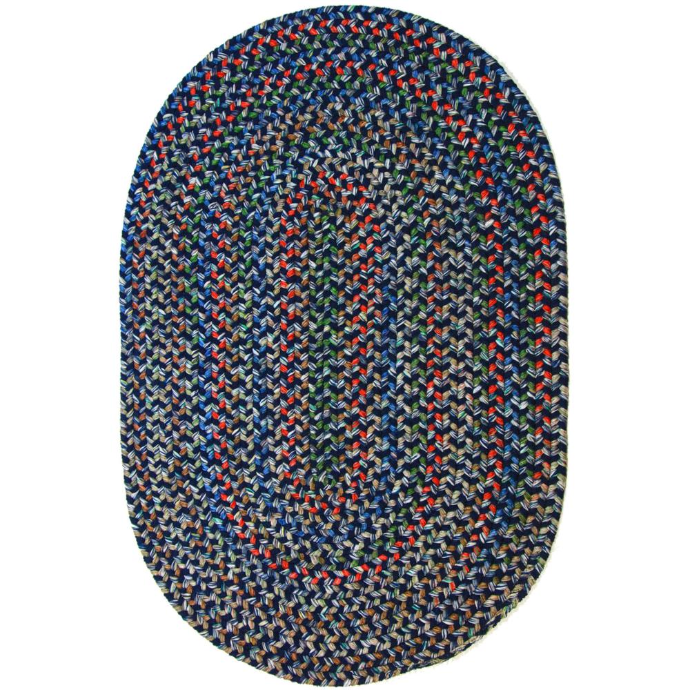 Katie Navy Multi 2X3 Oval. Picture 1