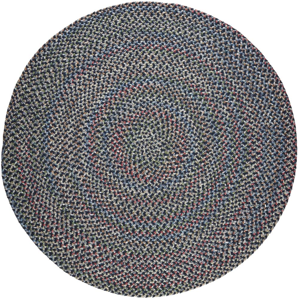 Katie Navy Multi 6' Round. Picture 1