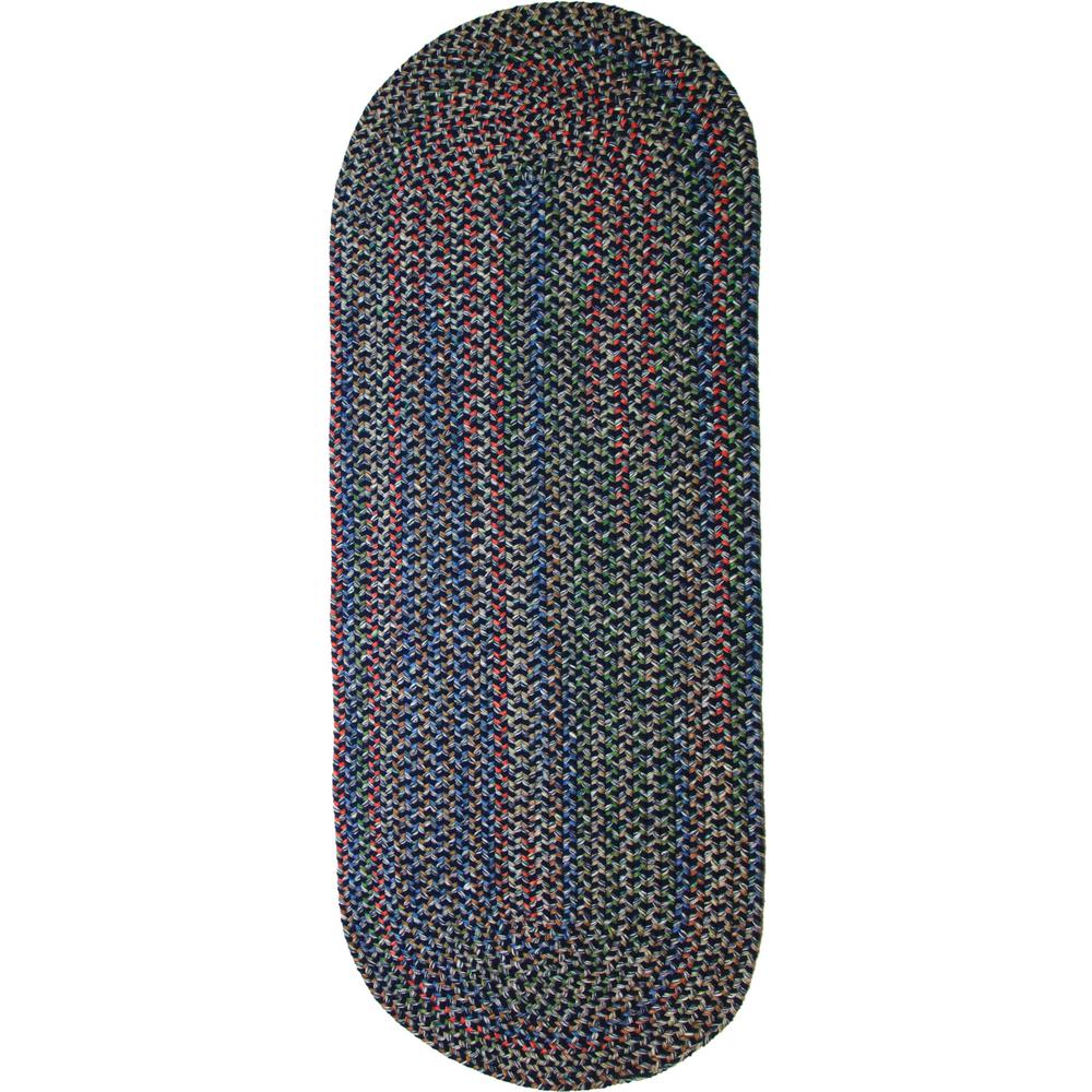 Katie Navy Multi 2X6 Oval. Picture 1