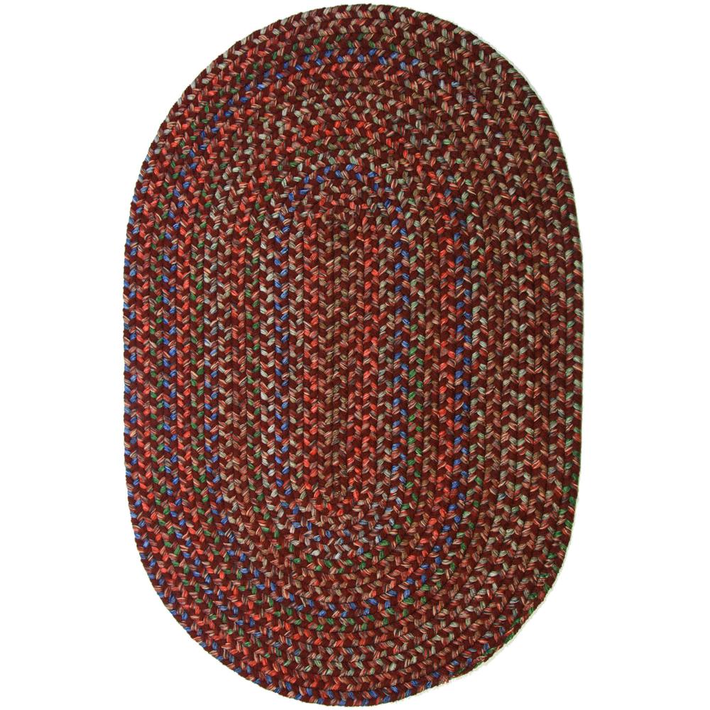 Katie Burgundy Multi 7X9 Oval. Picture 1