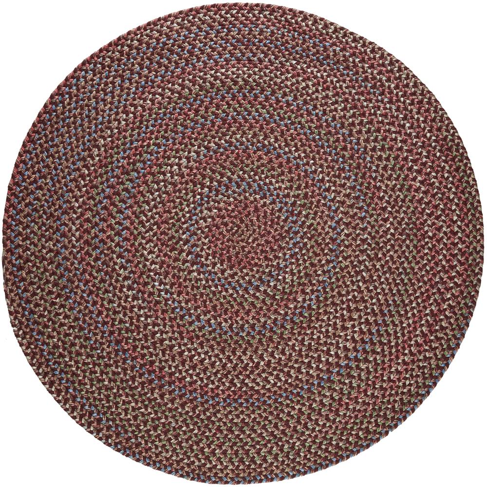 Katie Burgundy Multi 6' Round. Picture 1
